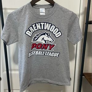 Boys Youth Medium T Shirt Brentwood Pony Baseball League